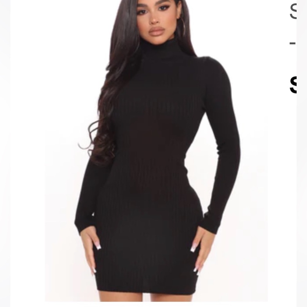 Black Turtleneck Sweater Dress
